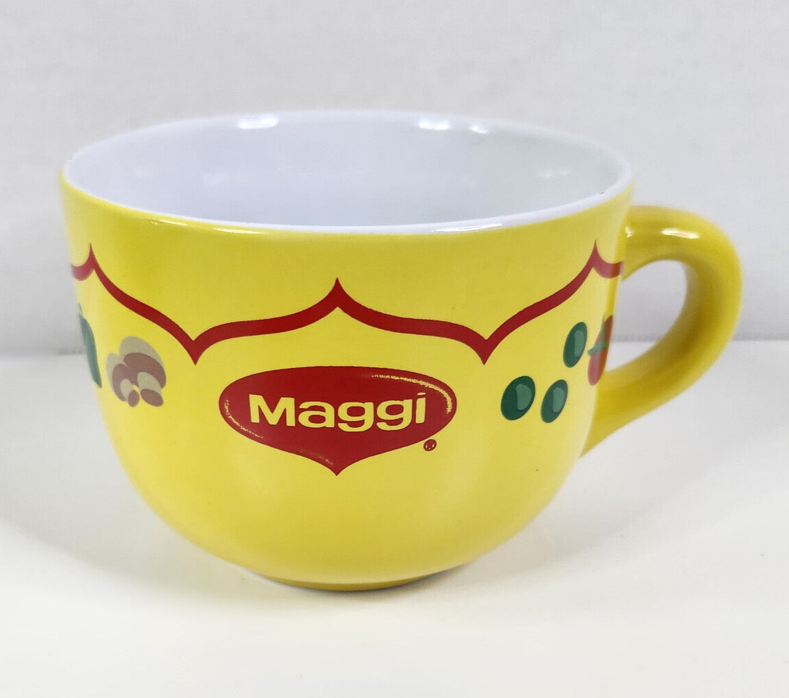 Vtg Maggi Seasoning Jumbo Mug/Cup Yellow Vegetables Soup  VGC