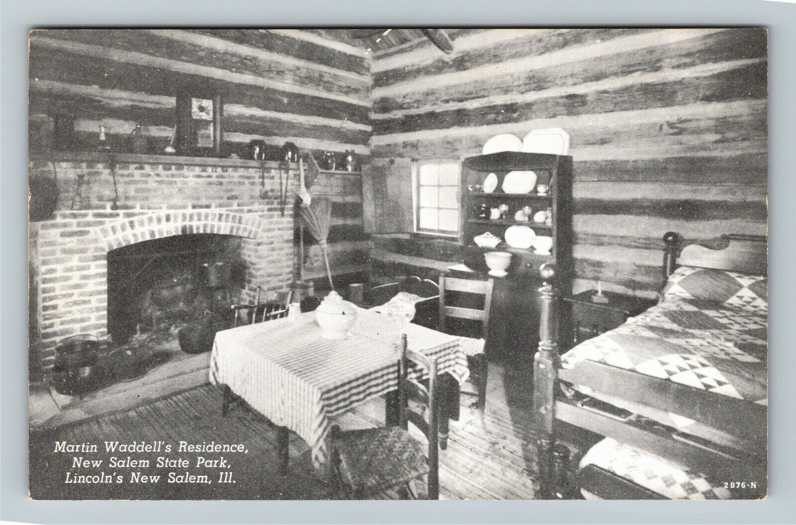 New Salem IL-Illinois, Martin Waddell's Residence, Vintage Postcard
