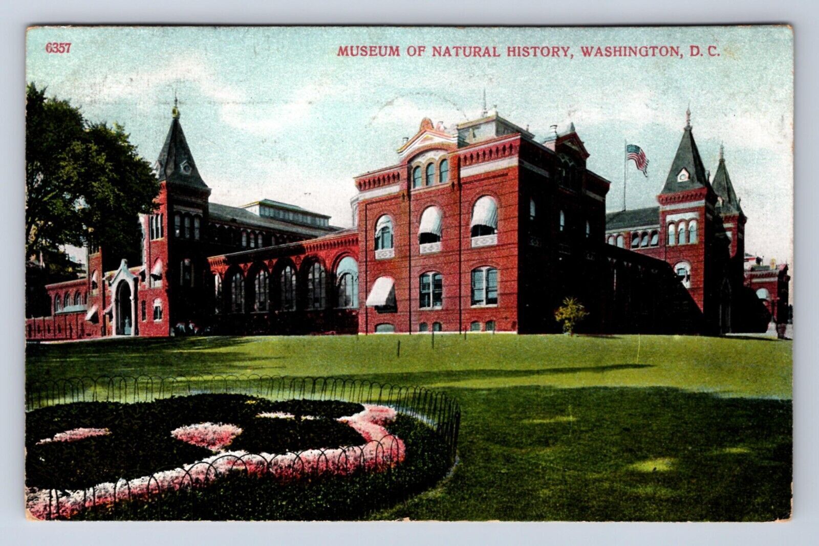 VINTAGE 1900S MUSEUM OF NATURAL HISTORY WASHINGTON DC STREET VIEW POSTCARD FO