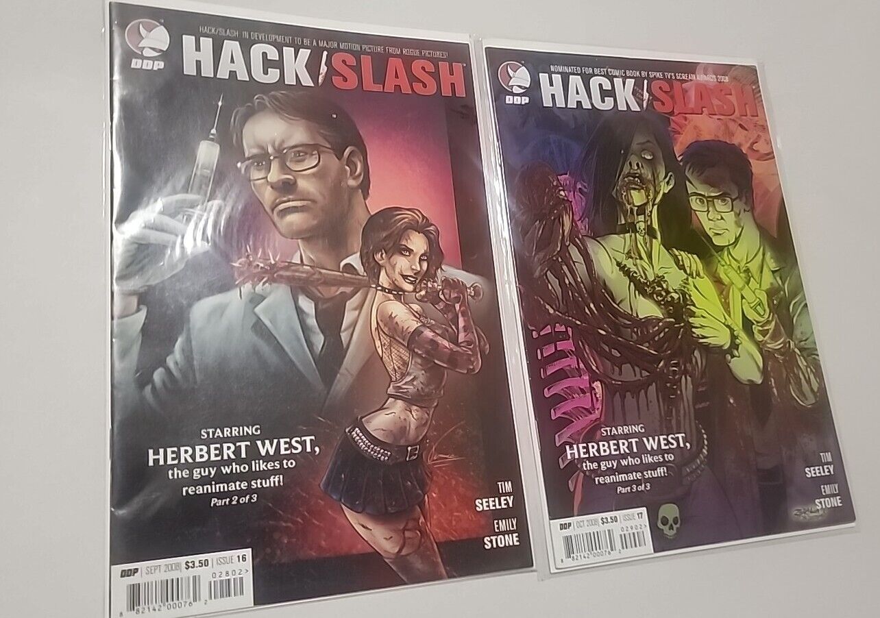 Hack/Slash DDP Comics 16 & 17 VF To NM. Rare Herbert West 