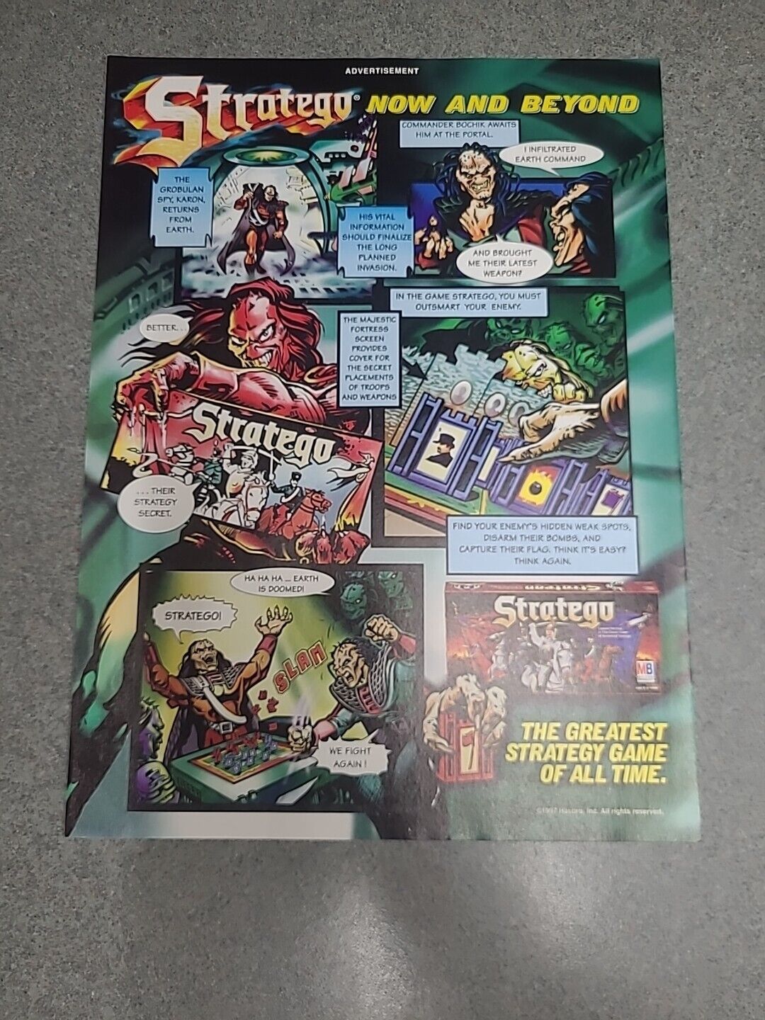 Stratego Board Game Print Ad 1997 8x11 Wall Art 