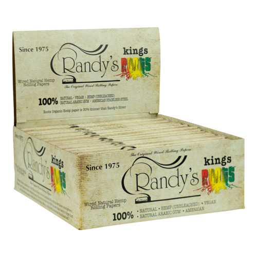 Randy\'s Roots King Size  Rolling Papers Sealed 25 Pack Display
