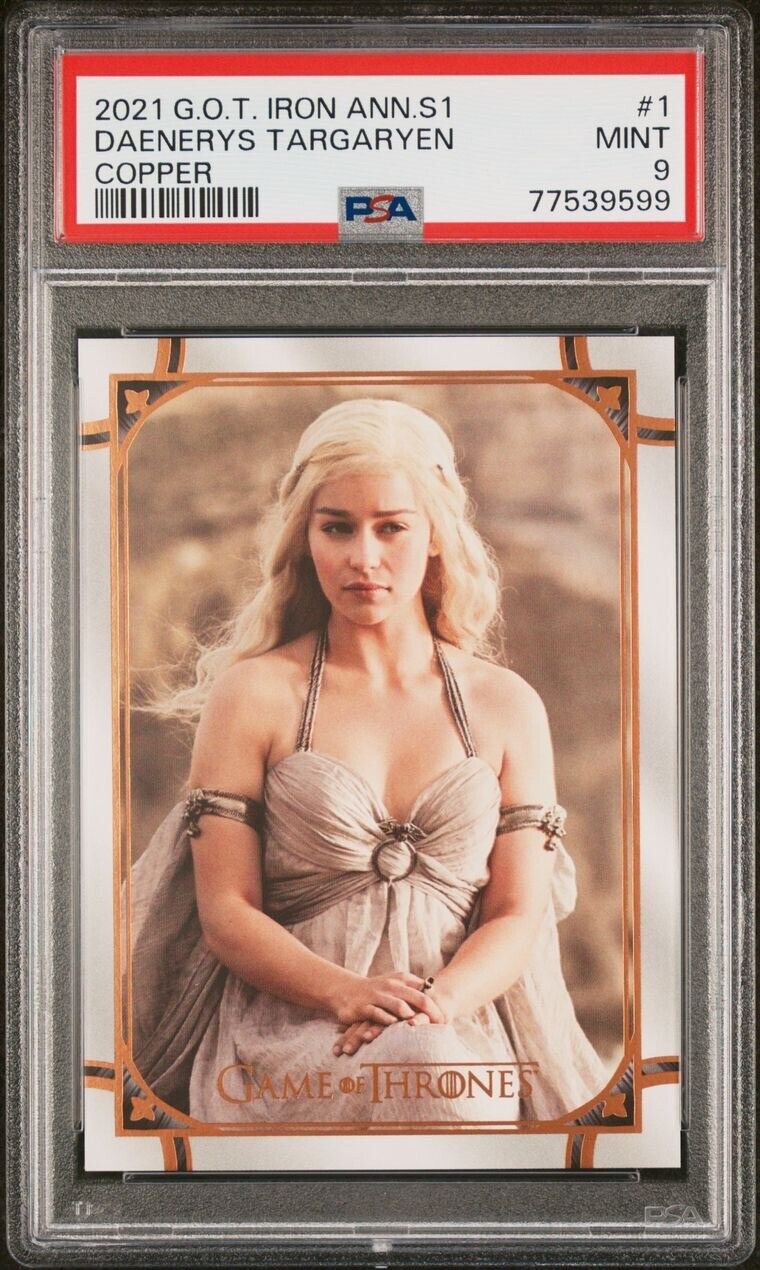 2021 Rittenhouse Game of Thrones Daenerys Targaryen Copper /199 #1 PSA 9