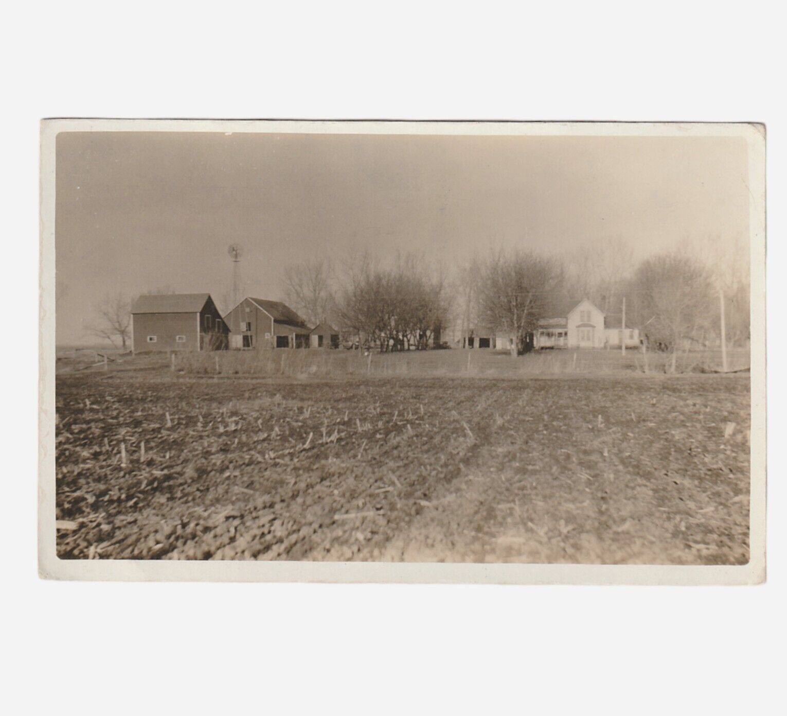 1901 Farm House Rppc Postcard Rural