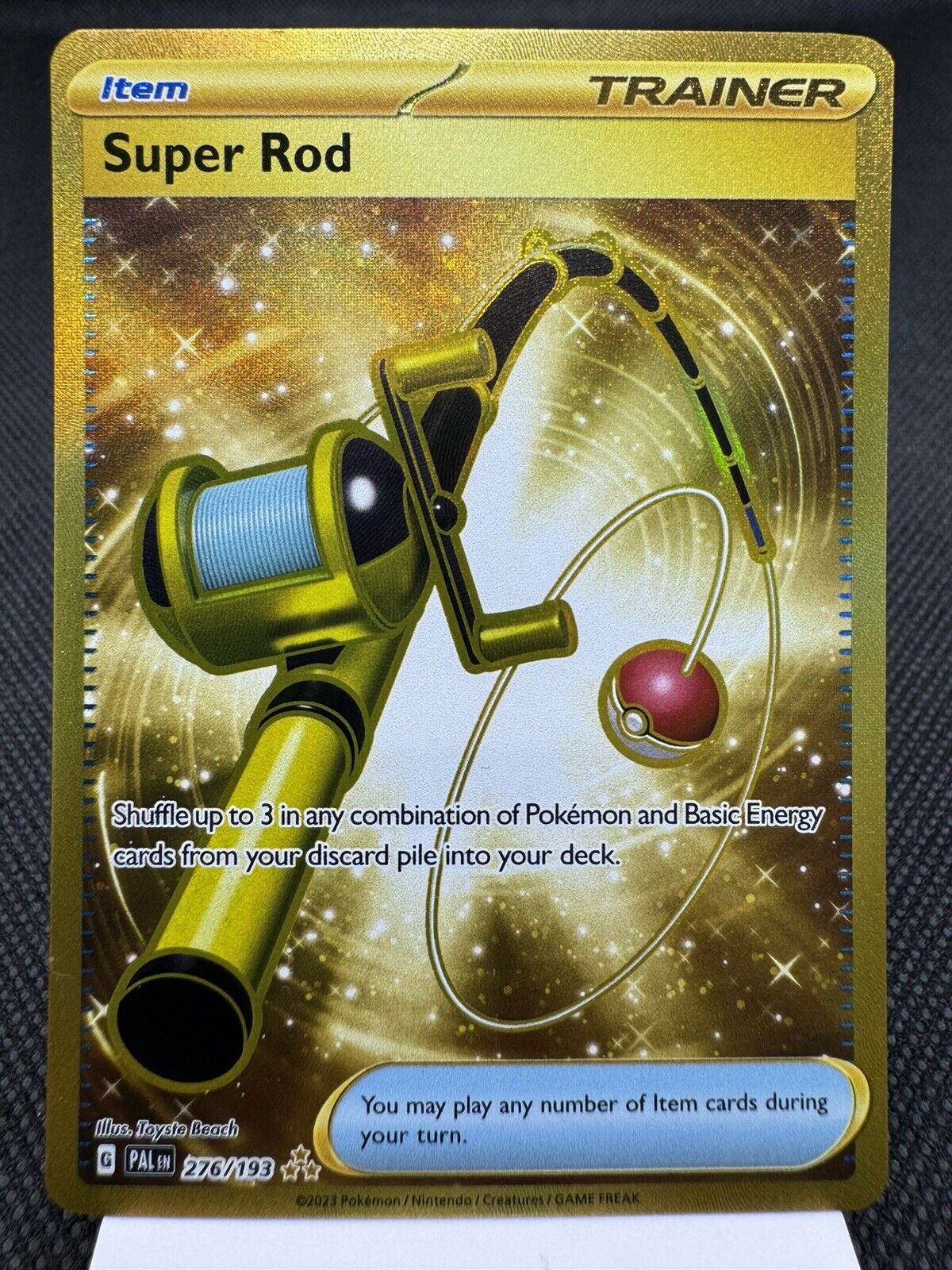 Super Rod 276/193 - Gold Secret Rare - Paldea Evolved Pokemon Card MINT