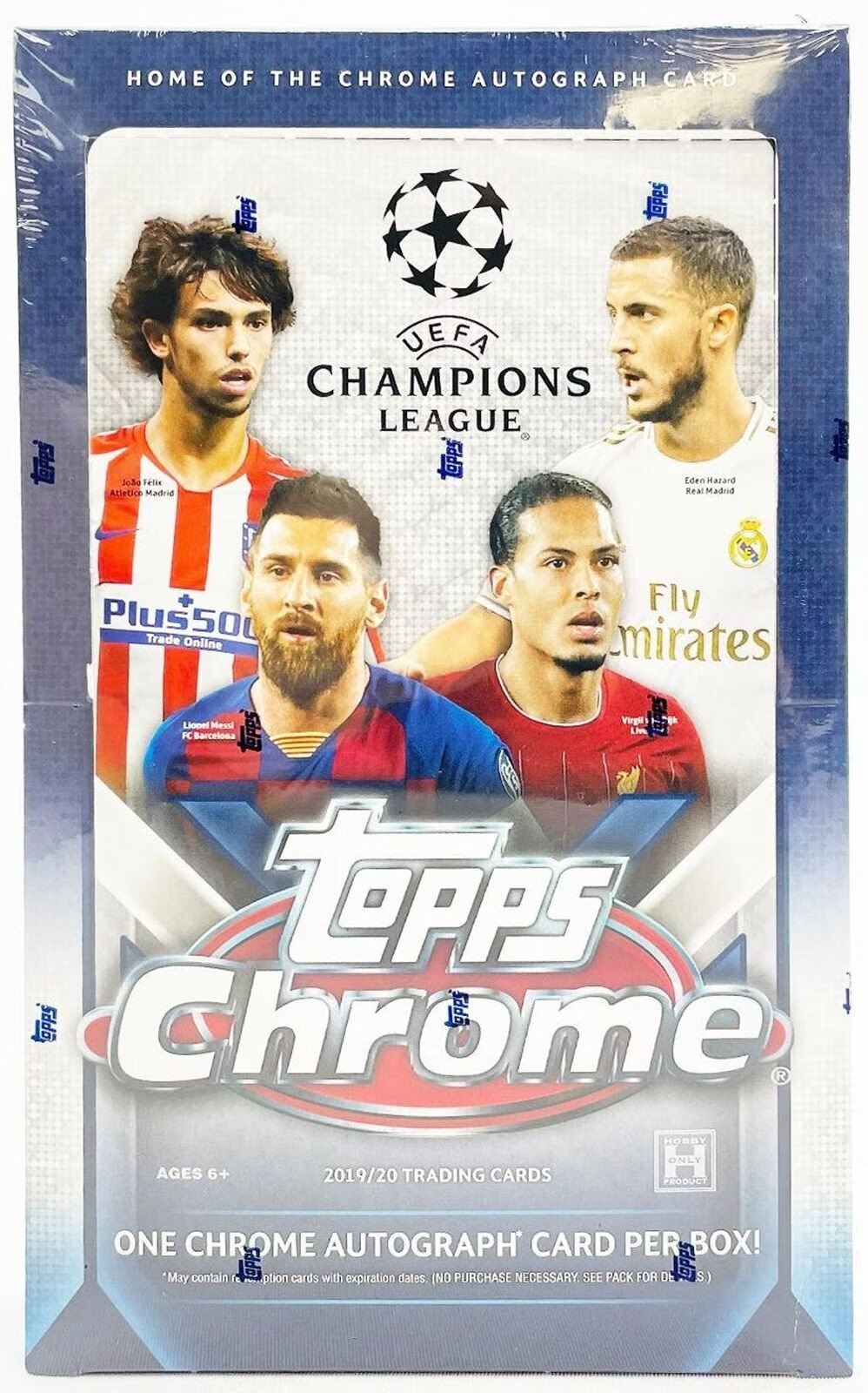 2019-20 Topps Chrome UEFA Champions League Soccer Hobby Box Sealed