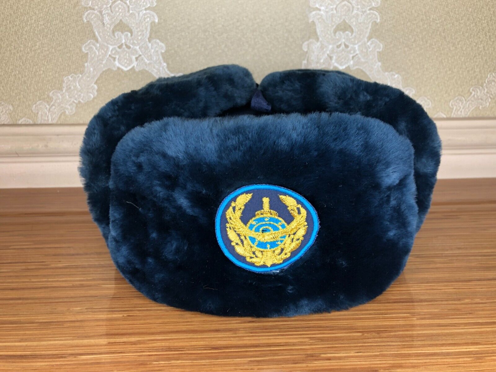 Kazakhstan Police Hat Winter Hat Ushanka Fur Hat Warm Kazakh Police Size 58