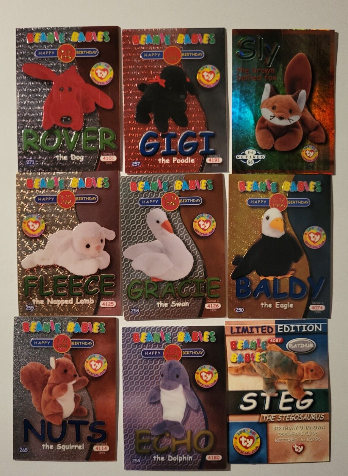 TY Beanie Babies Collector 1999 Trading Cards Lot Of 200+