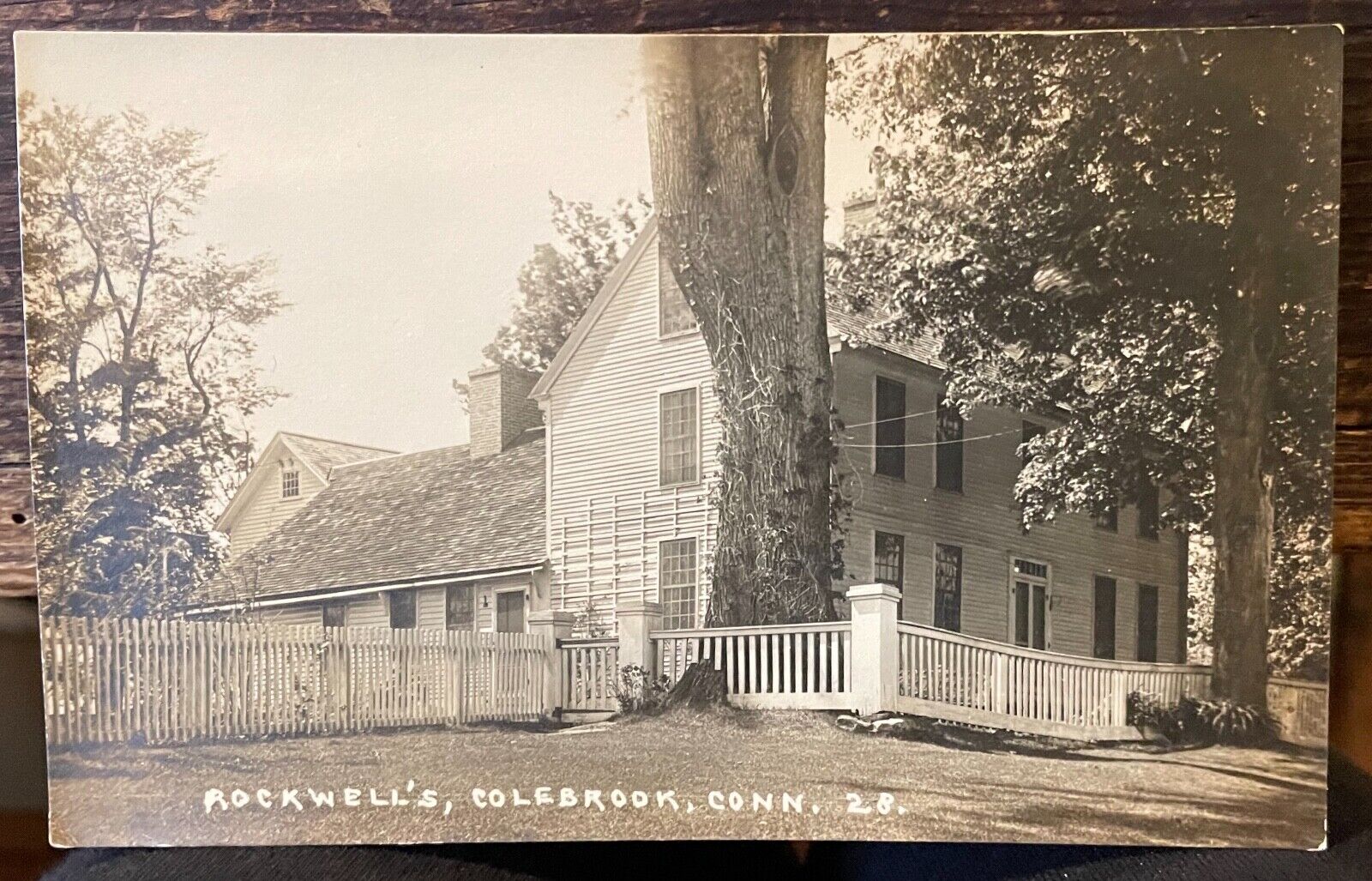RPPC PHOTO Rockwell\'s Colebrook CT #28 Litchfield County St View of Home OLD