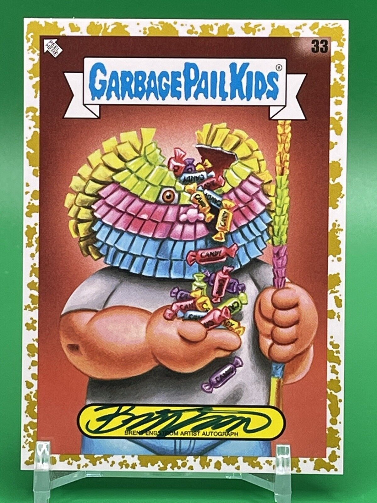 2024 Topps Garbage Pail Kids At Play GOLD Brent Engstrom AUTO /50 + BONUS 