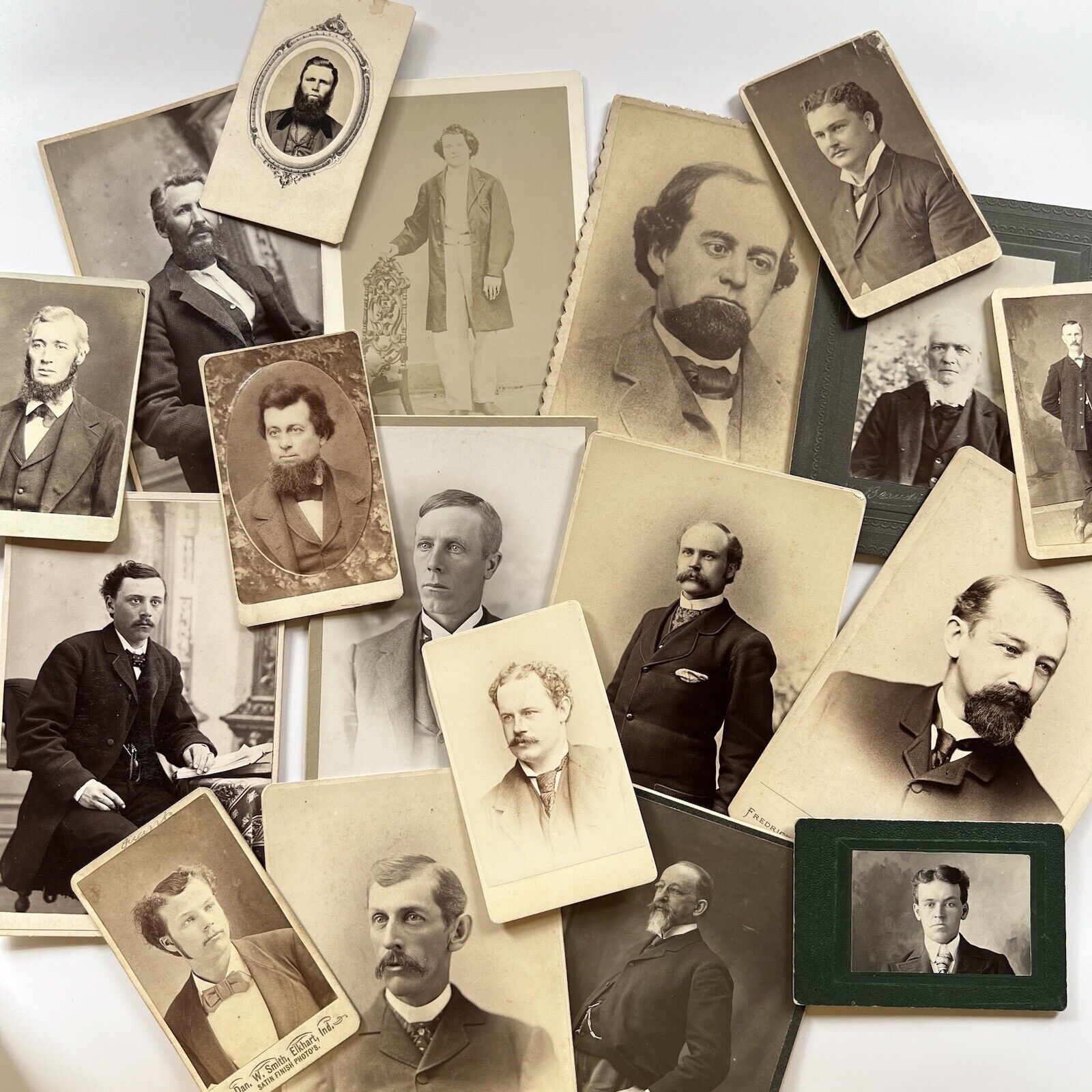Antique Photograph Cabinet Card & CDV Lot Of 18 Dapper & Charming Men Variety