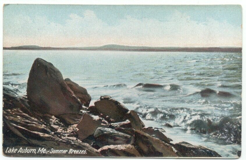  Lake Auburn ME Postcard Maine