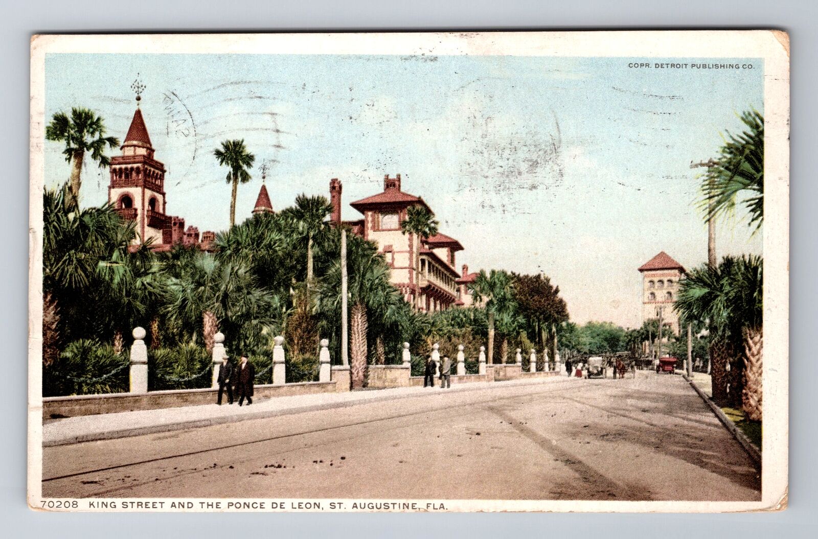 St. Augustine FL-Florida, King Street, Ponce de Leon, Vintage c1913 Postcard