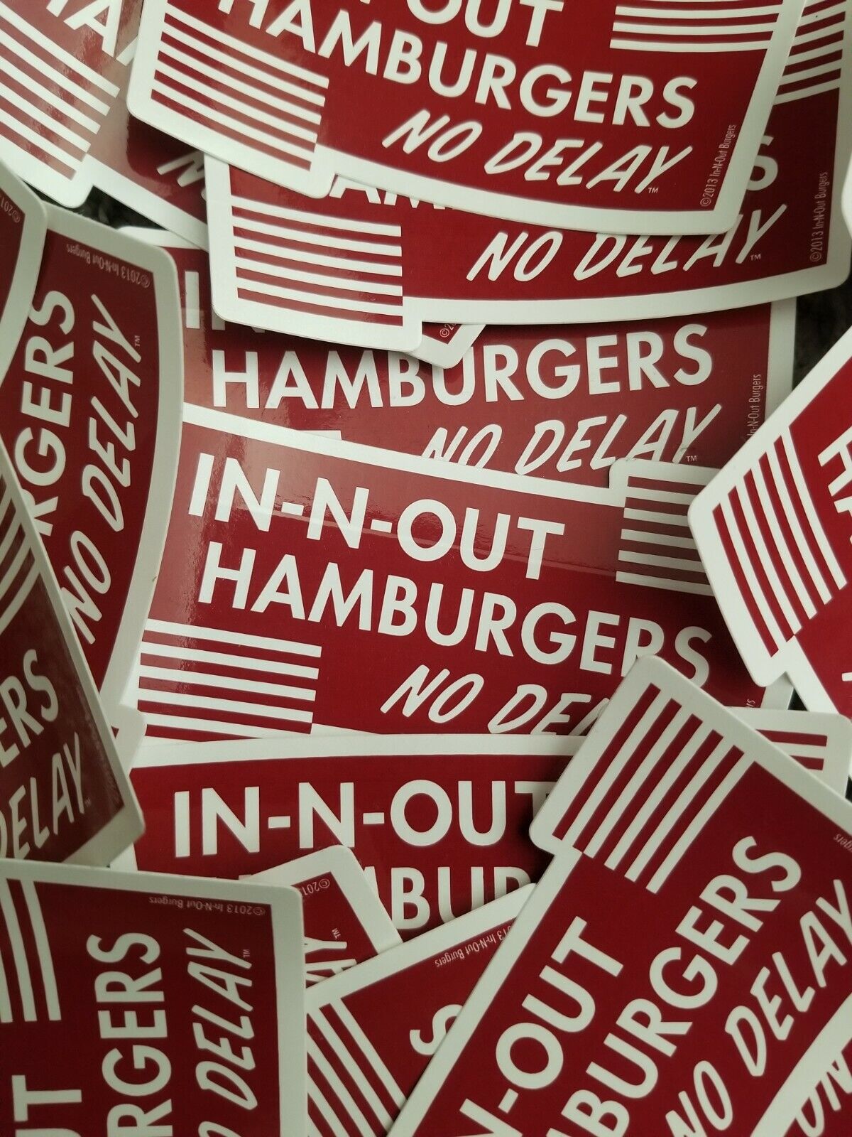 In N Out Burger Bumper Sticker - In-N-Out Double Double - No Delay