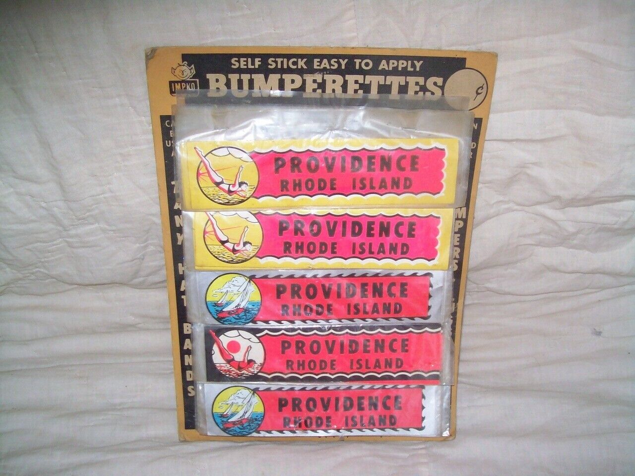 Scarce 1960\'s Providence Bumperettes Sticker Advertising  Display Counter Sign