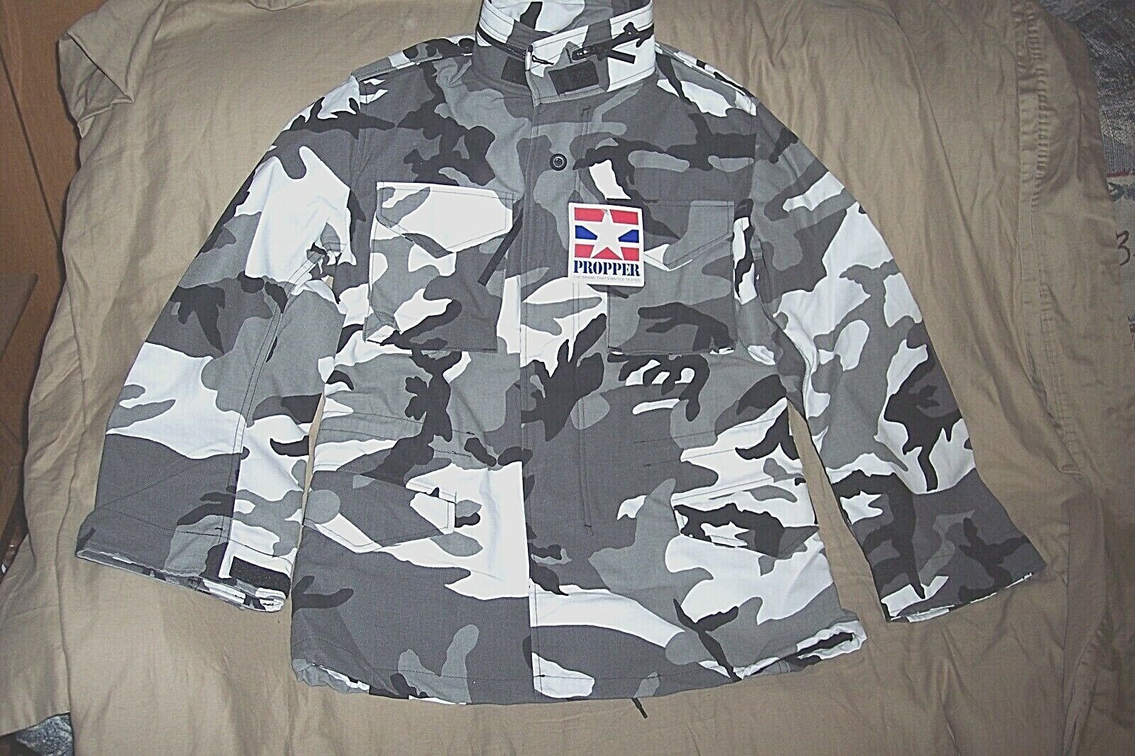 Medium Long Army Bdu Jacket Snow Camo Jacket Urban Camo Cold Weather Coat M65 