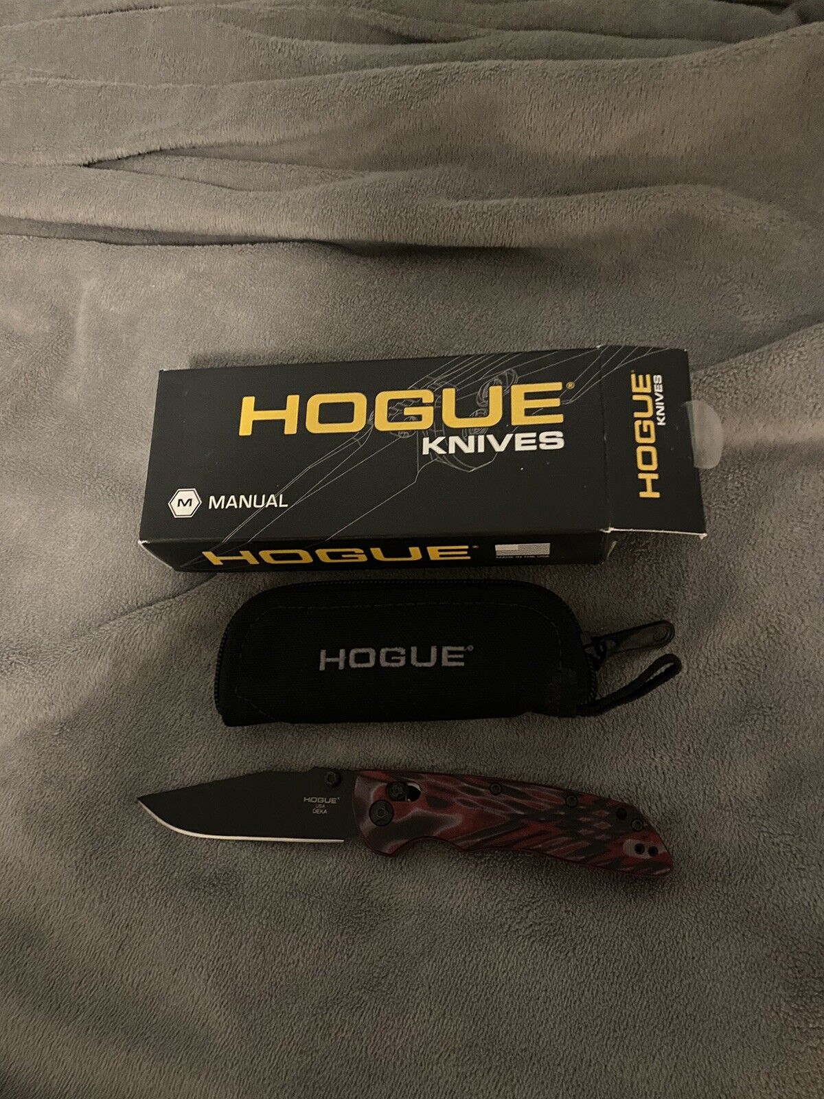 Hogue Deka ABLE lock Red Lava Knife Center G10 Limited Edition.