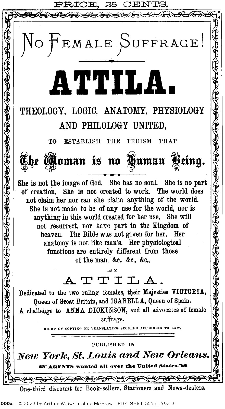 No Female Suffrage Attila - ca 1865 - unknown - PDF