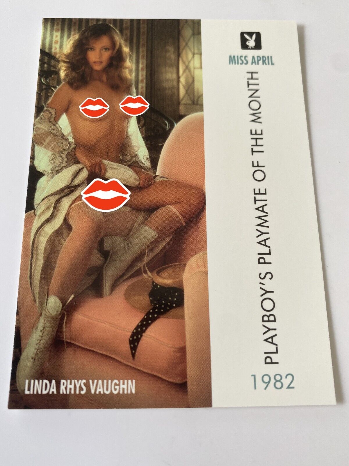 1995 Playboy Centerfold Collector Card April 1982 #87 Linda Rhys Vaughn