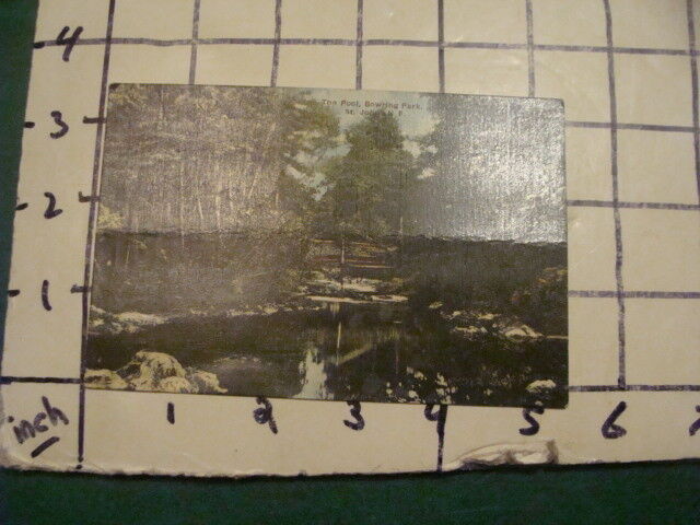 orig Postcard -- unused -- THE POOL, BOWRING PARK, ST JOHN\'S New Foundland