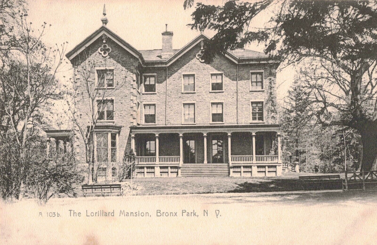 The Lorillard Mansion Bronx Park N.Y. c.1902 Postcard A216