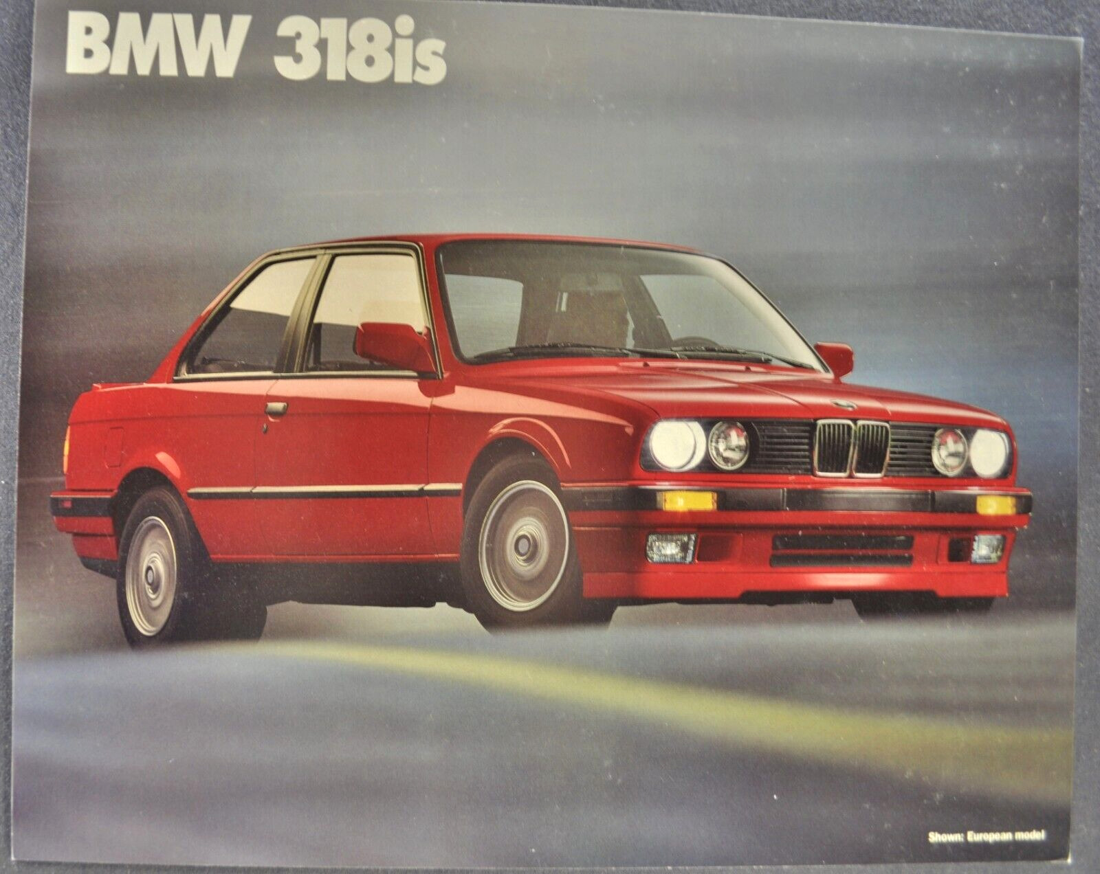 1990-1991 BMW 318is Sedan Sales Brochure Sheet Excellent Original