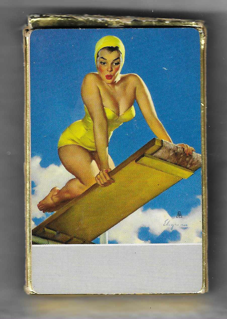 Vintage GIL ELVGREN 1950 Painting on 52 Pinup Playing Cards Deck Near Mint + 4