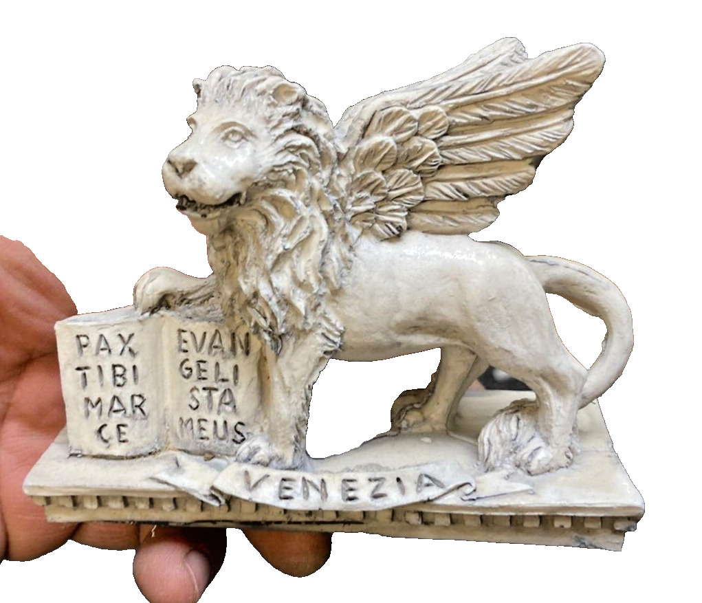 SALE The Lion of St. Mark Venice Figurine Sculpture, Made in Italy