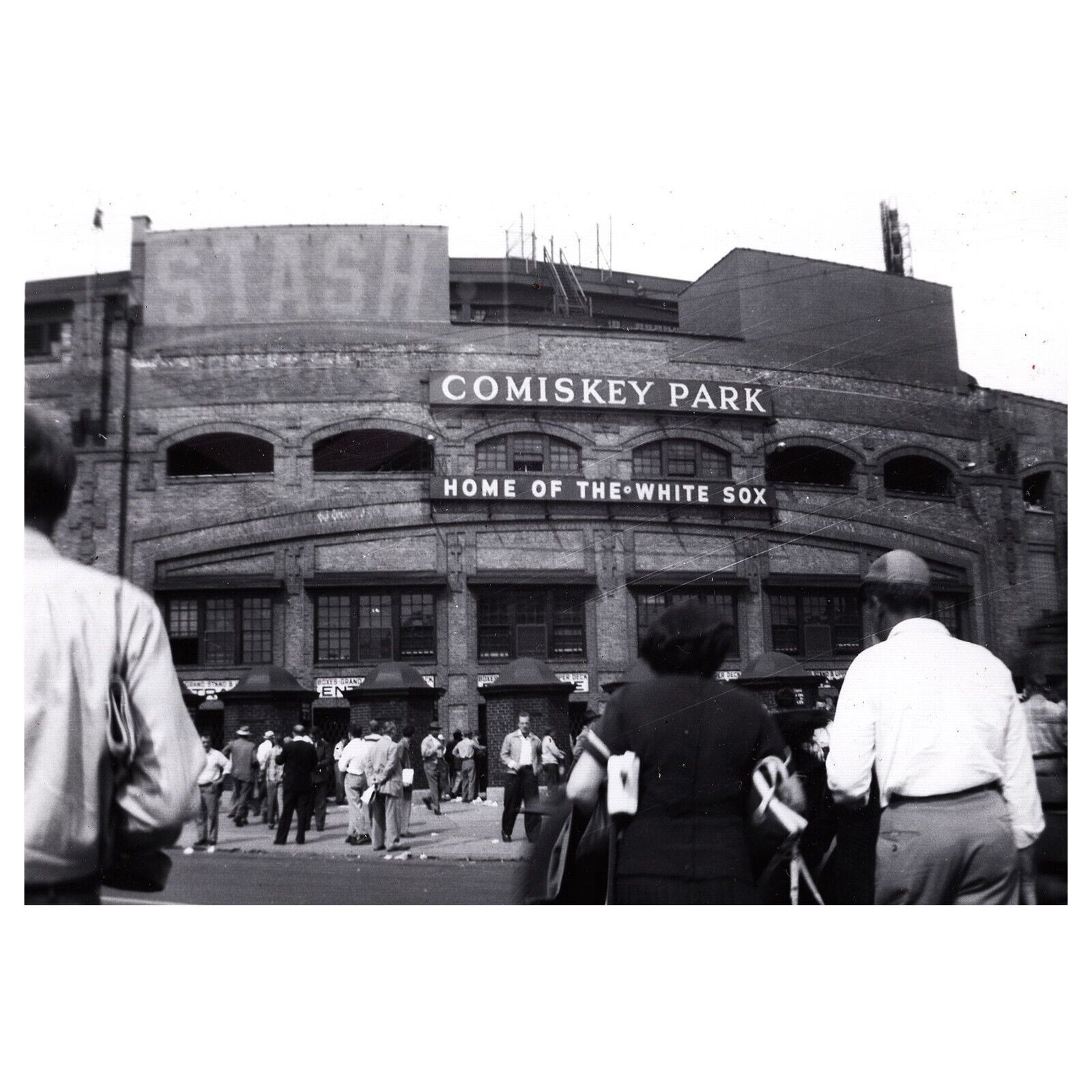 Comiskey Park Chicago White Sox Vintage Baseball Stadium Snapshot Postcard Print