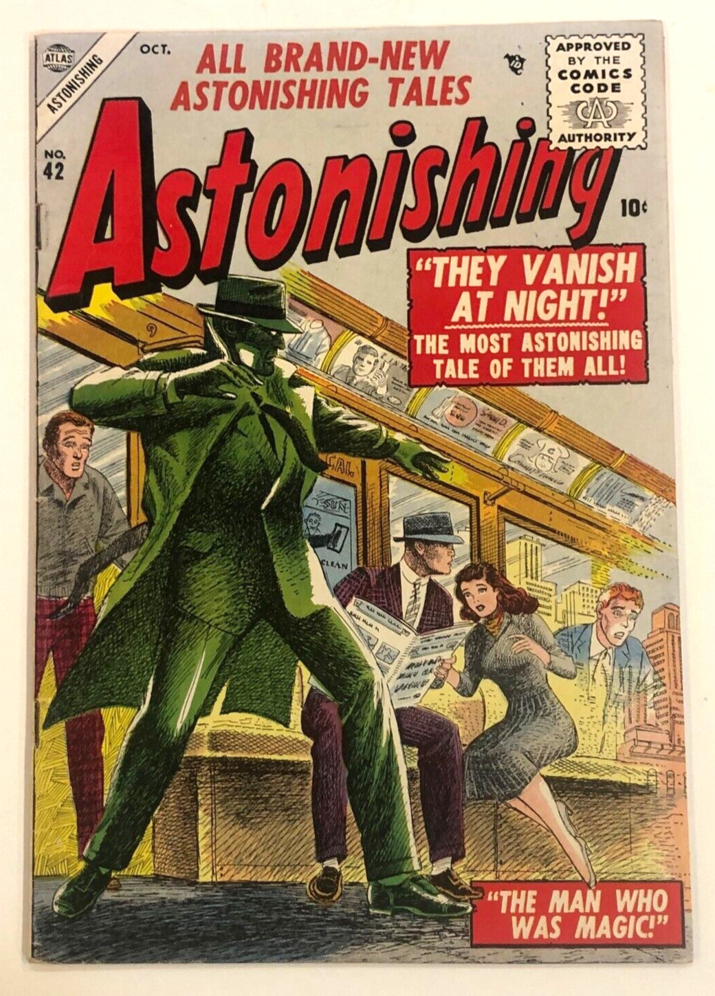 Astonishing #42 They Vanish at Night VG/F  Dec. 1955 an early Silver Age Classic