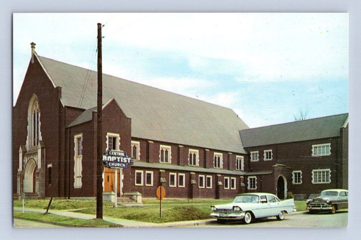 1950\'S. CENTRAL BAPTIST CHURCH. MAGNOLIA, ARKANSAS. POSTCARD ST2