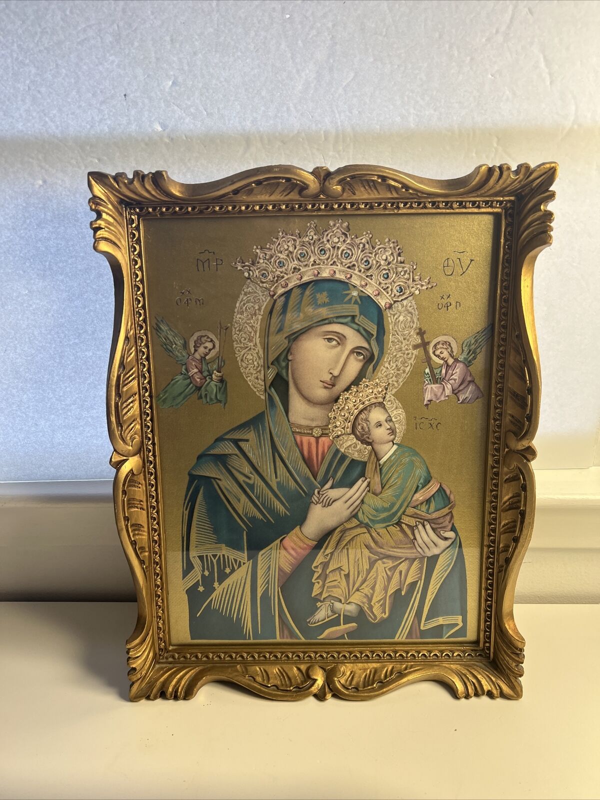 VTG 17/13” Virgin Mary Our Lady Of Perpetual Help Catholic Religious Art Print
