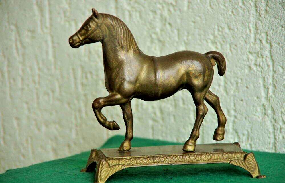 Vintage Beautiful Horse Statuette Bronze Size 17х17cm (6,69х6,69in)