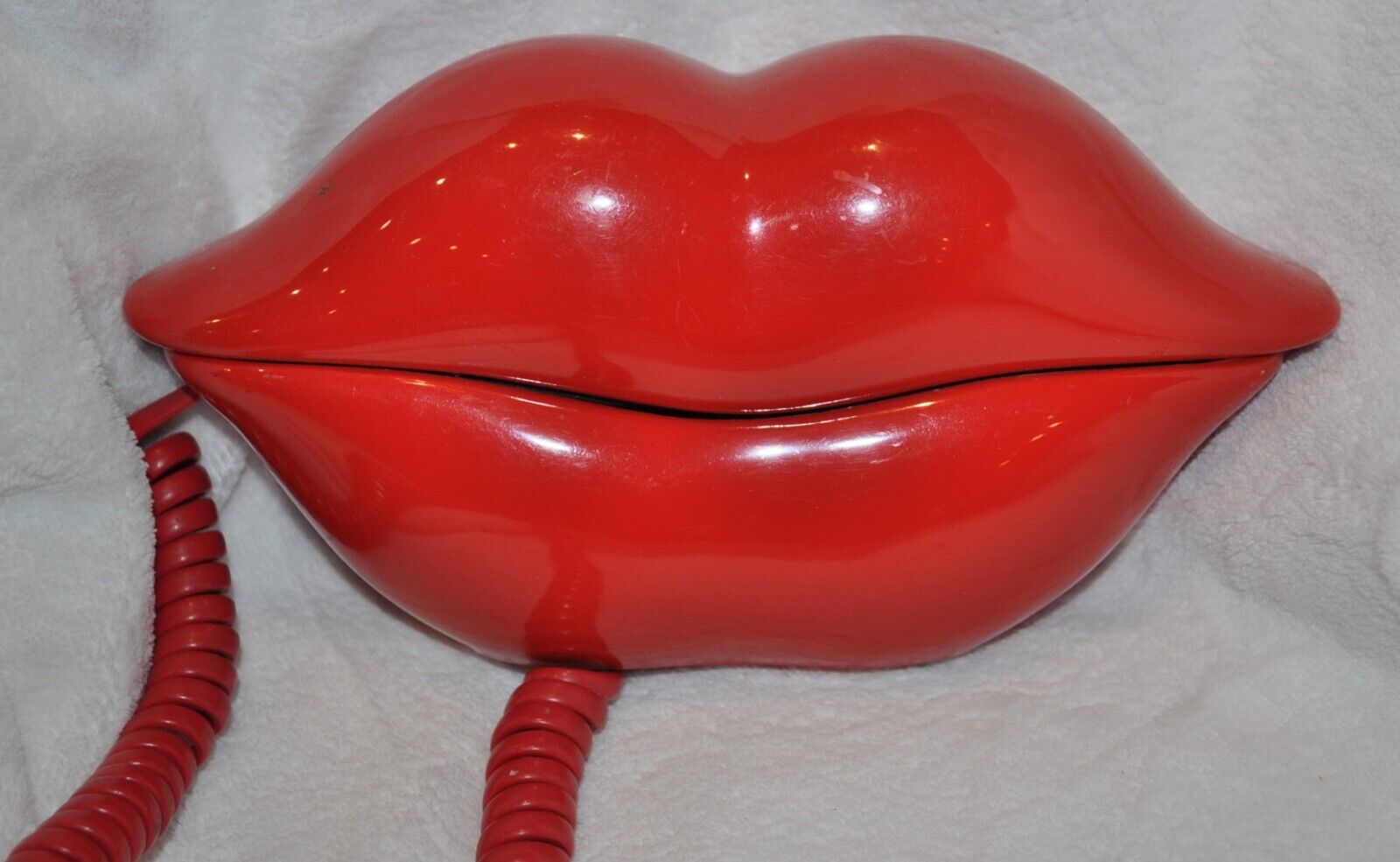 Vintage TELEMANIA LIPS Telephone RED HOT LIPS 1980s Touch Tone NOVELTY Desk