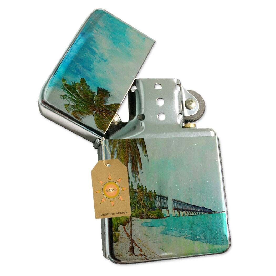 Vacation Hawaii Mardi Gras Paradise Beach Pocket Lighter