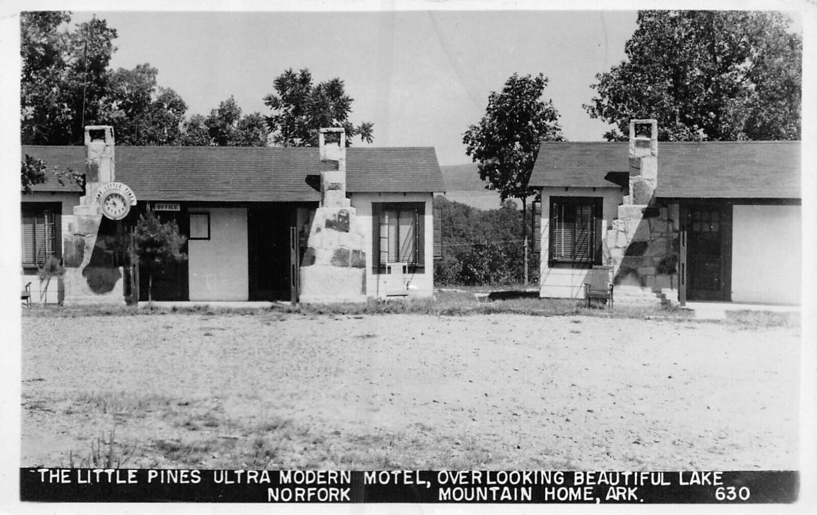 RPPC The Little Pines Ultra-Modern Motel Mountain Home Arkansas c1940 Postcard