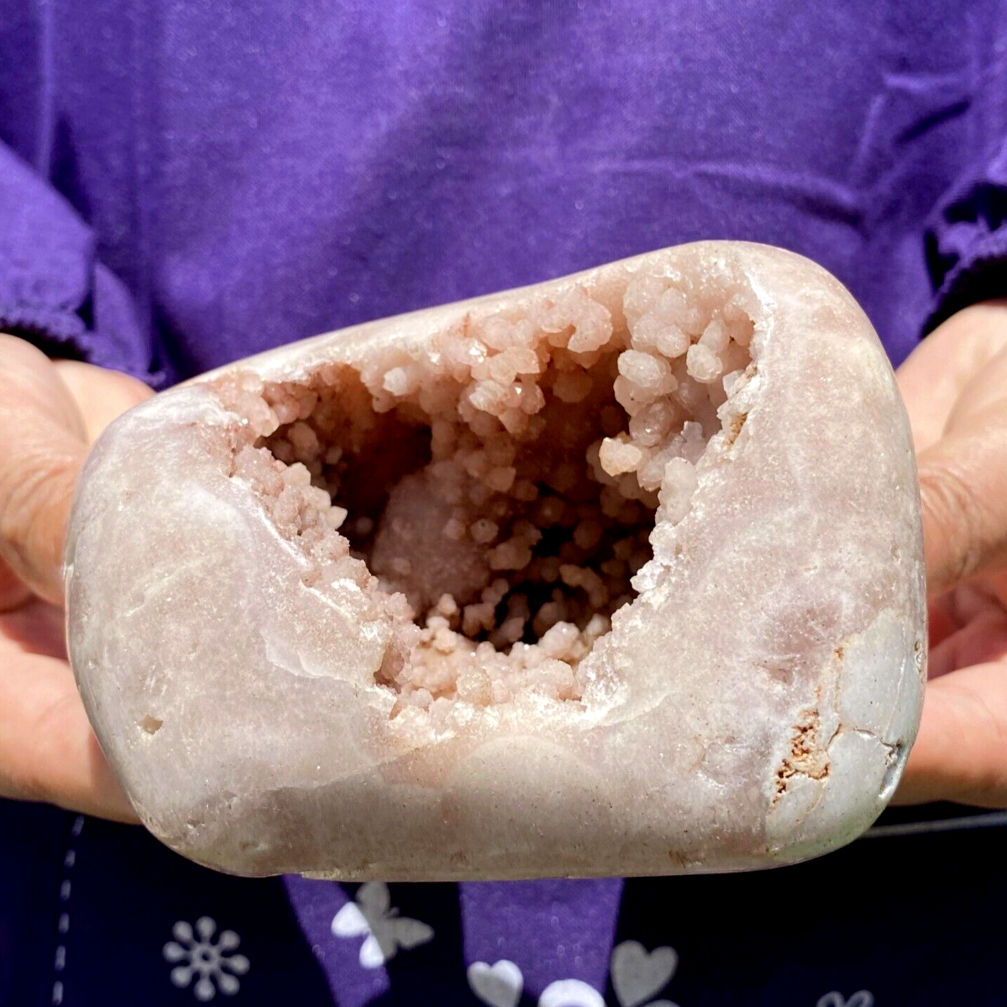 431g Rare Natural Pink amethyst Druzy Agate Free Form Crystal Mineral Healing