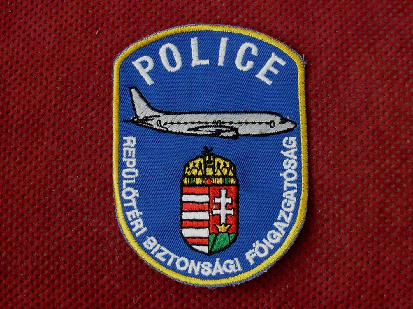 HUNGARY - HUNGARIAN POLICE - AIRPORT SECURITY SERVICE POLICE SLEEVE PATCH - RRR