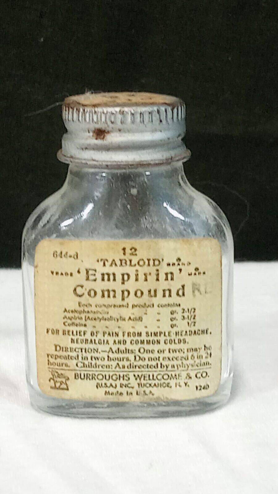 Vintage Empirin Compound Bottle