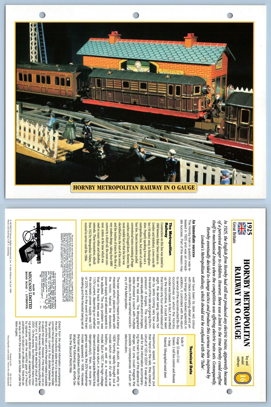 Hornby Met. Railway In O Gauge - Toy Railways - Legendary Trains Maxi Card
