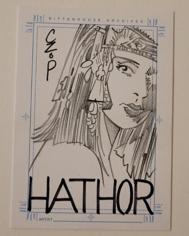 JOHN CZOP 2002 STARGATE SG-1 Hathor SKETCHAFEX SKETCH Hand Drawn CHASE CARD Art