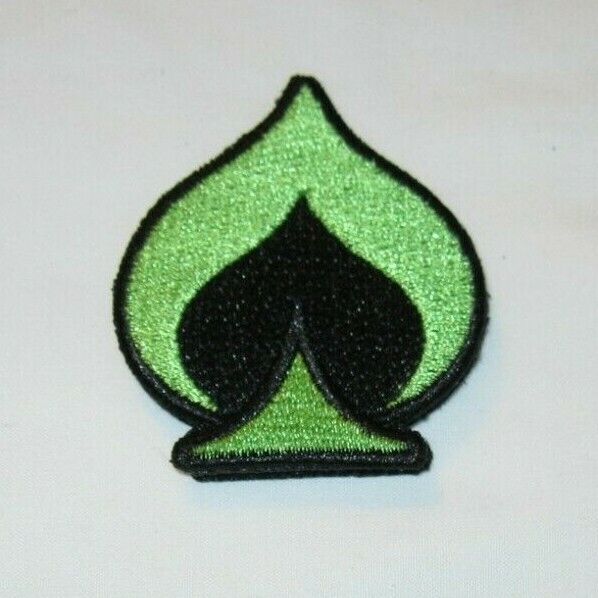 Ballistic Advantage Solitaire Spade Embroidered Morale Patch Green Hook Backed