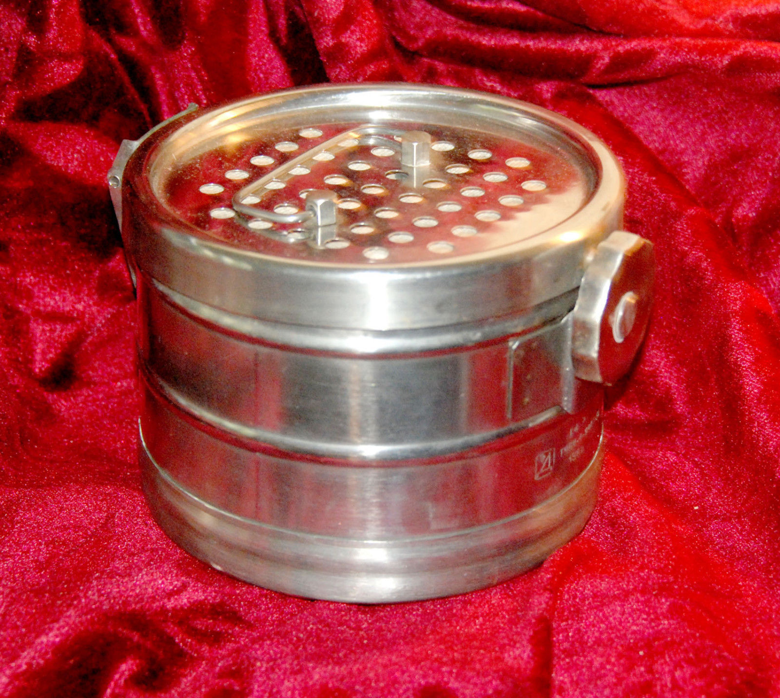 Vintage Medical Box Sterilizer Soviet USSR Original Stainless Steel Metal 1977