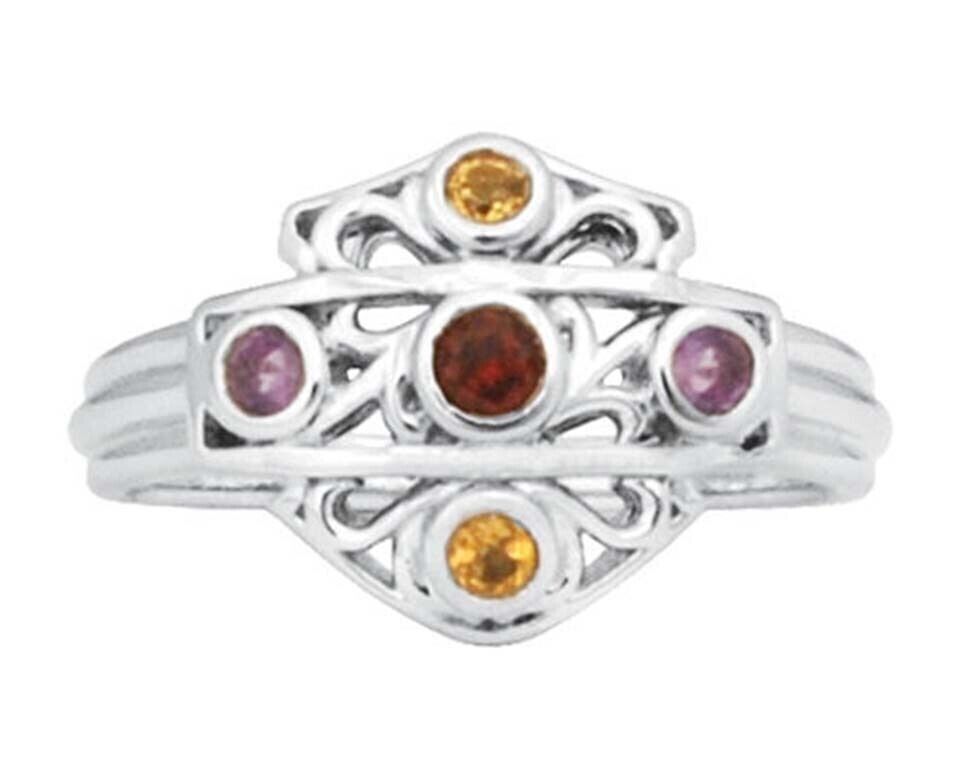 HARLEY DAVIDSON Women's Queen Crown .925 Sterling Silver Ring. SIZE:7-HMR007-