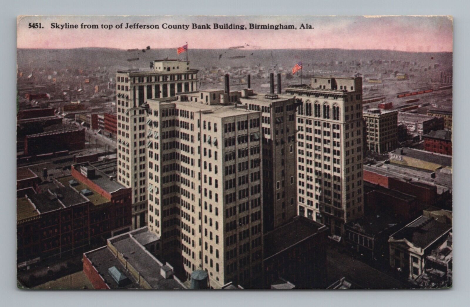 Jefferson County Bank Building Birmingham Alabama Vintage Postcard