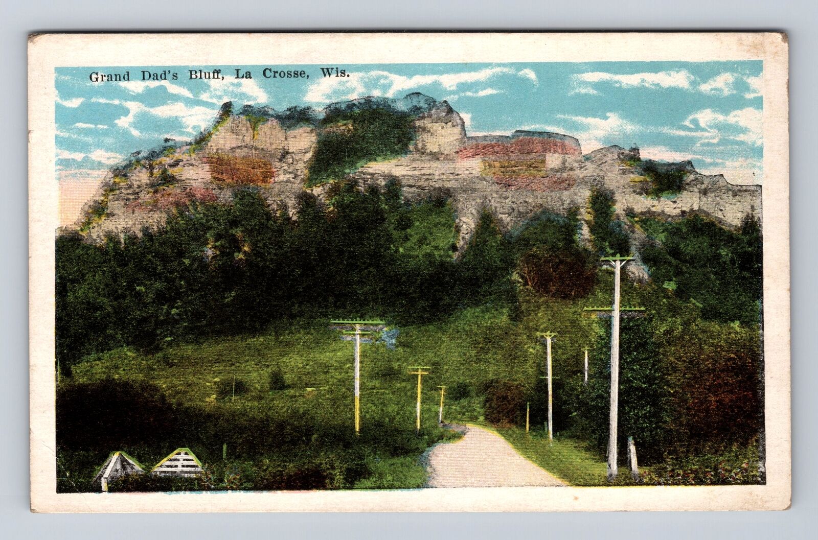 La Crosse WI-Wisconsin, Grand Dad\'s Bluff, Antique, Vintage Souvenir Postcard