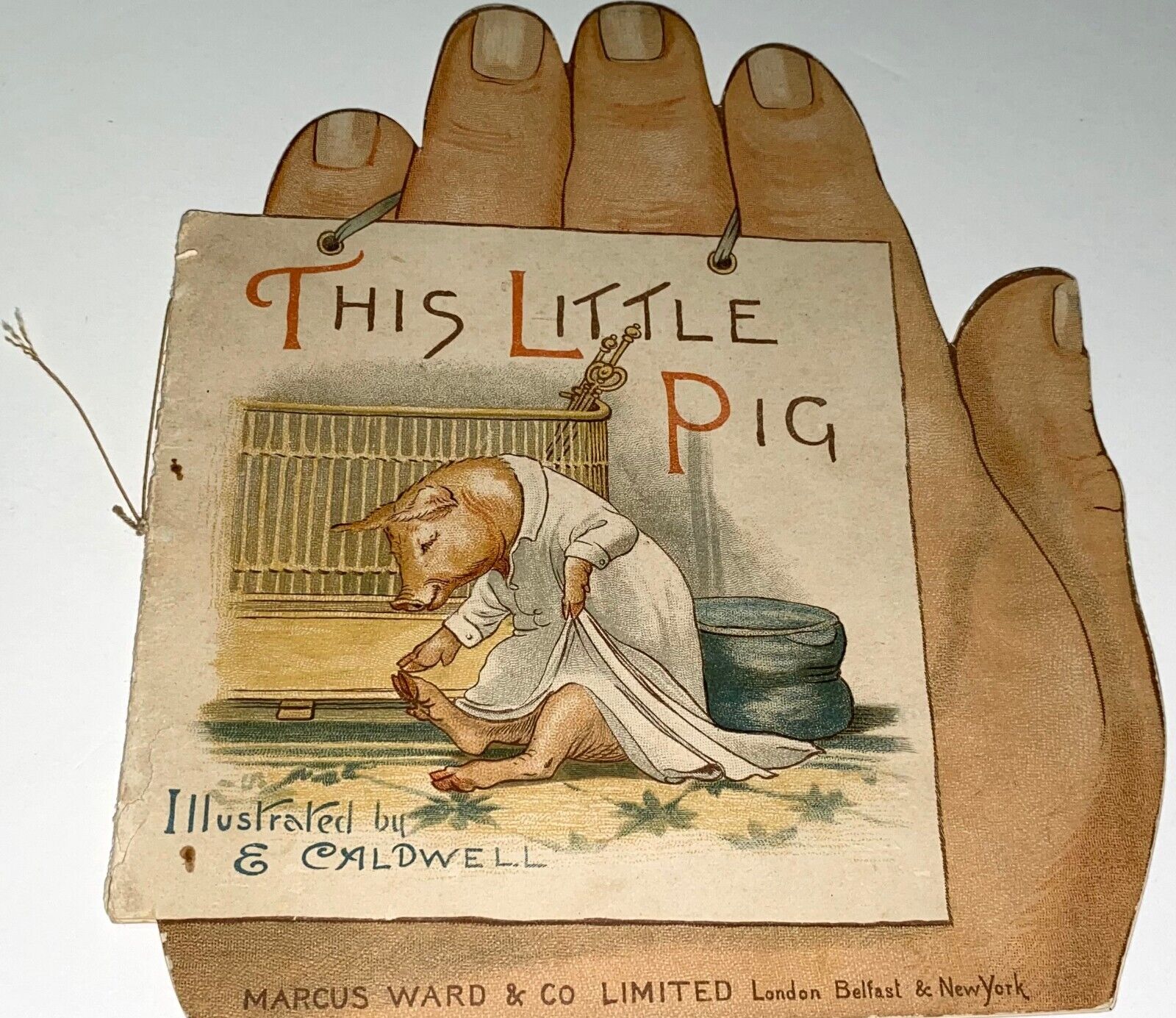 Rare Antique Victorian Children\'s Book This Little Pig Marcus Ward & Co Art