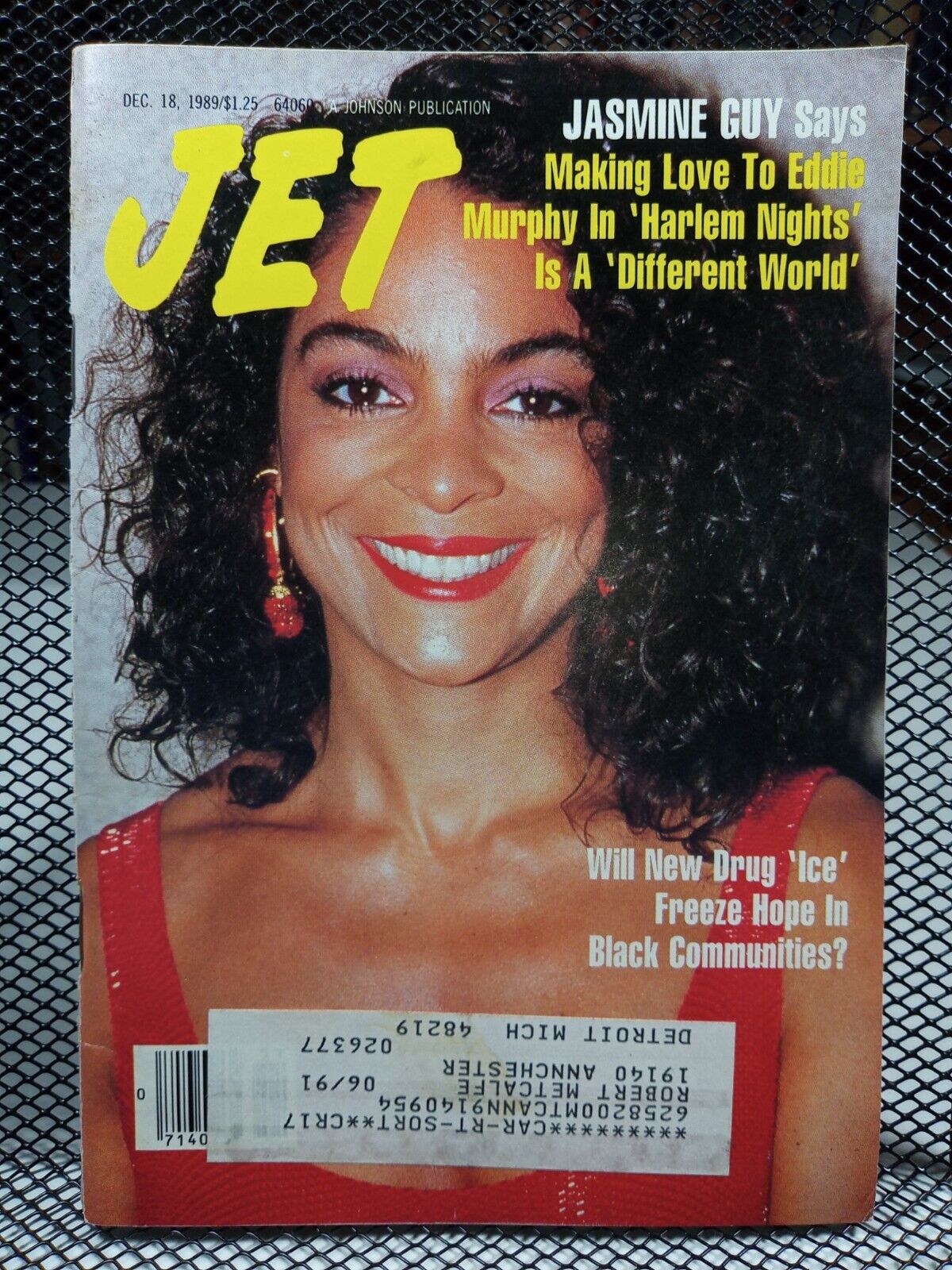 Jasmine Guy New Drug Ice Meth Racial Black Americana JET Magazine Dec 18, 1989