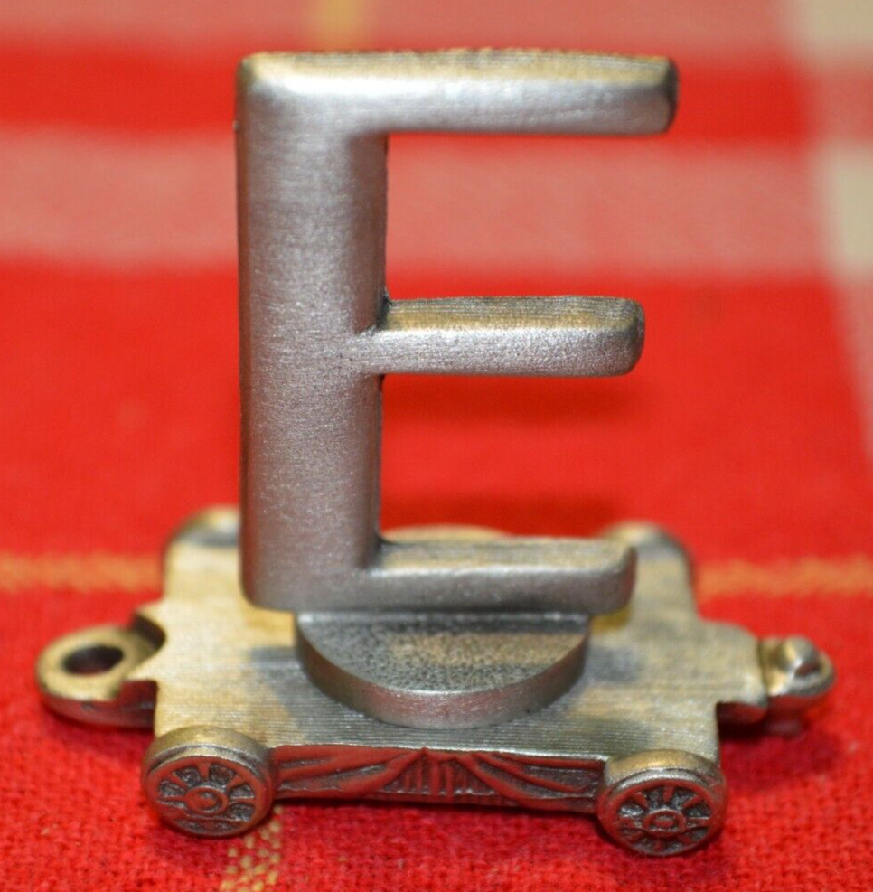 FORT PEWTER - LASTING EXPRESSIONS PEWTER TRAIN CAR LETTER E (9-8 )