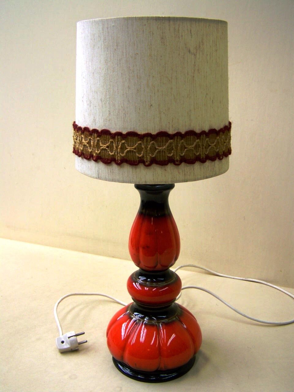 Beautiful 70er Years Floor Lamp, Table Lamp, Lava Ceramic, Iconic Design Lamp
